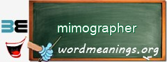 WordMeaning blackboard for mimographer
